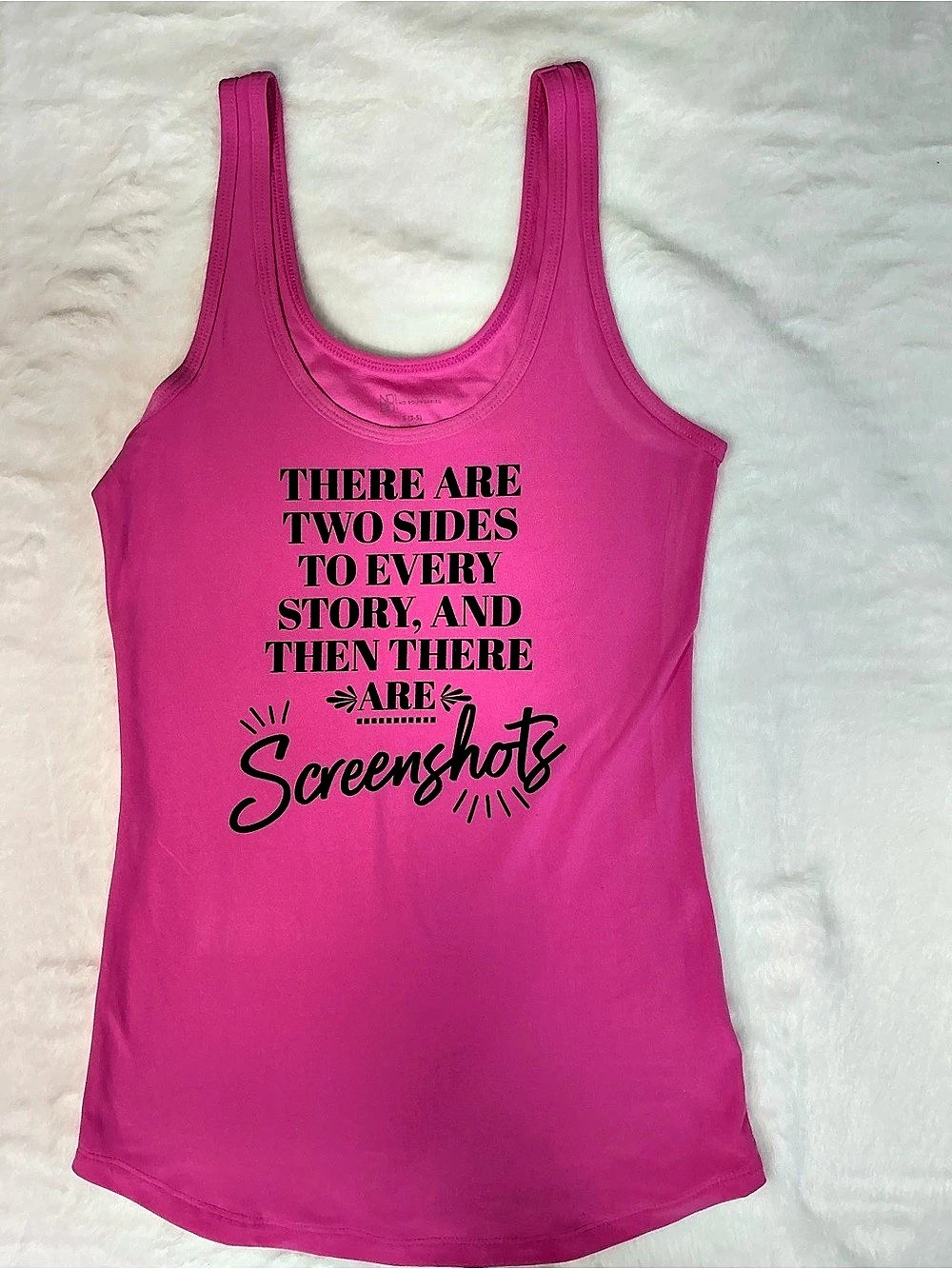 Screenshot Graphic Pink Tank Top Like New